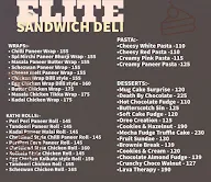 Elite Sandwich Deli menu 2