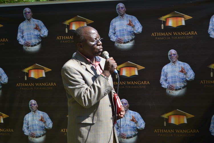 Matungu parliamentary aspirant Athman Wangara during the launch of his campaigns at his Harambee village home in Kholera ward on January 2, 2021