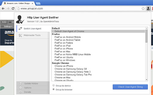 Http User-Agent Switcher