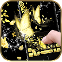 Téléchargement d'appli Gold butterfly Keyboard Theme golden drea Installaller Dernier APK téléchargeur