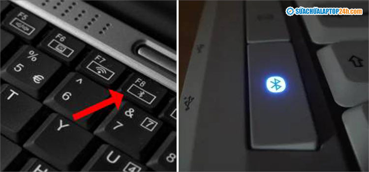 Biểu tượng của phím tắt bật Bluetooth trên laptop