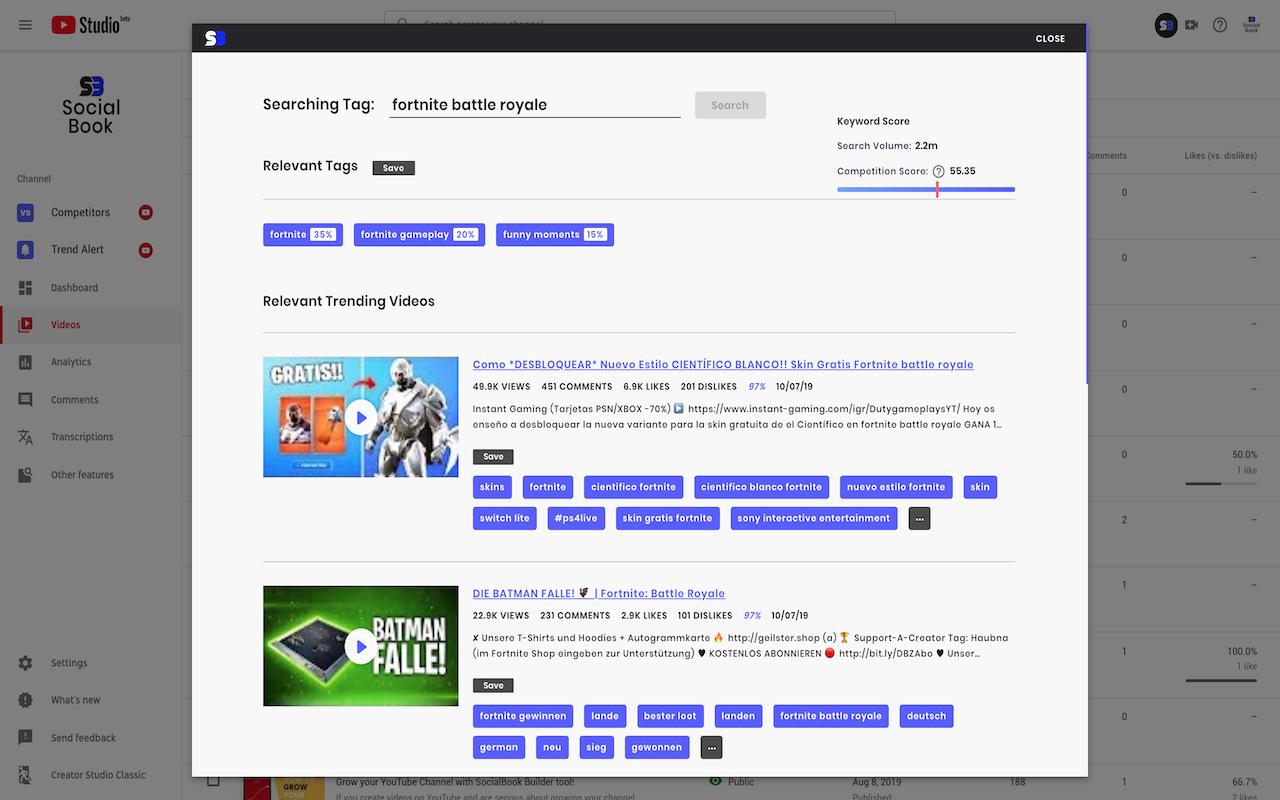 SocialBook - YouTube Builder Preview image 5