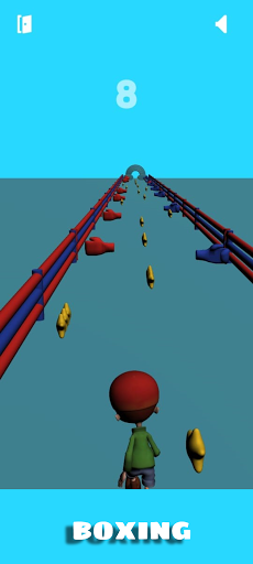 3D Stickman boxer runner