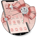 Cover Image of ダウンロード Luxury Rose Gold Diamond APUS Launcher Theme 42.0.1001 APK