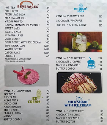 Hira Express menu 