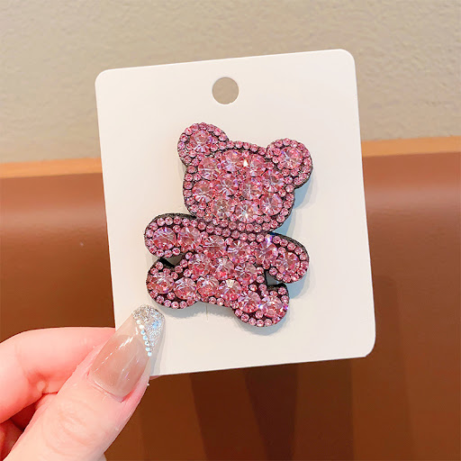 Title 3, Girl Bangs Sweet Hair Clip Bear, an adorable ha...