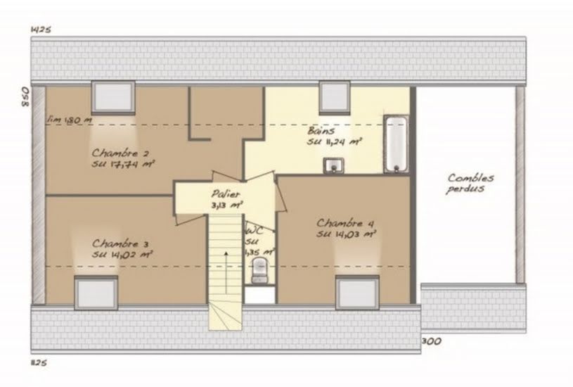  Vente Terrain + Maison - Terrain : 1 202m² - Maison : 117m² à Morgny-la-Pommeraye (76750) 