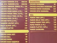 Vidya Food menu 1