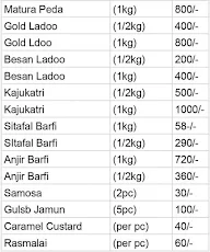 Sabra Dairy menu 2