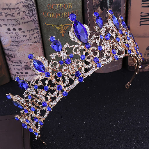 Title 4, Baroque Crown Wedding Diadem Dress Accessories,...