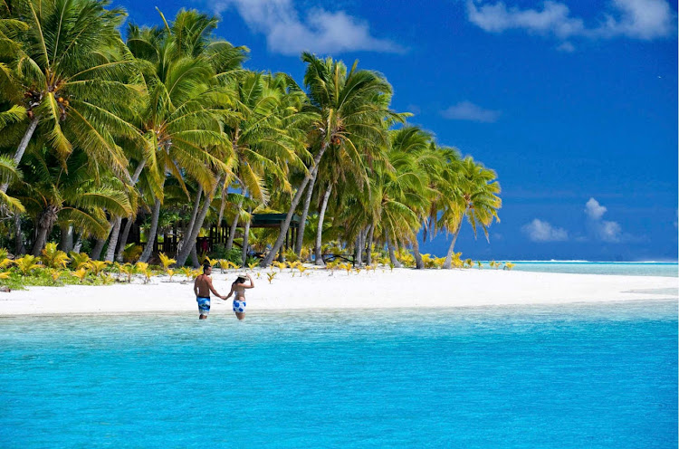 Enjoy the beauty of One Foot Island, part of the Cook Islands.