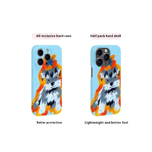 Title 5, Oil Painting Cute Schnauzer Puppy Phone Case. P...