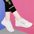 Giầy thể thao nữ, giày sneaker nữ buộc dây V202