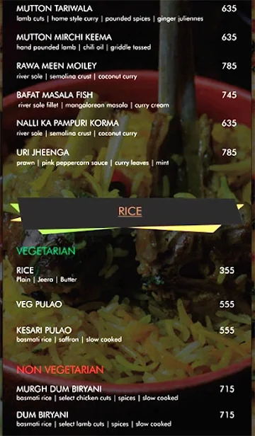 Masala House menu 