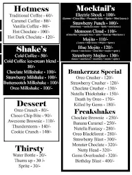 Bunkerzzz Cafe menu 6