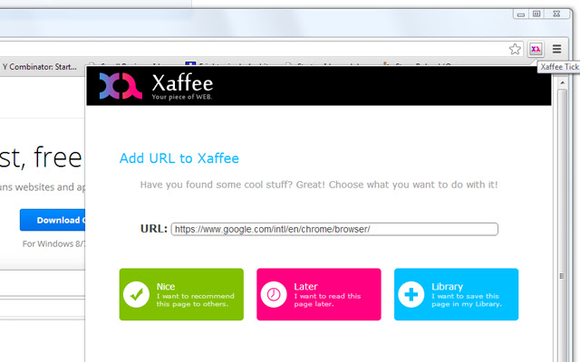 Xaffee Tick Button chrome extension