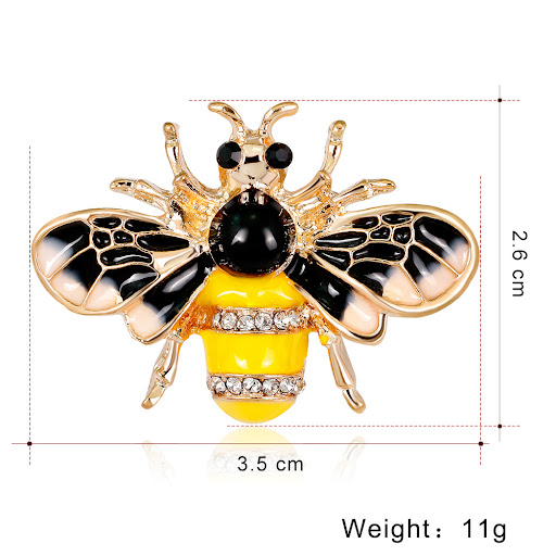 Title 4, Wuli&baby Insect Bee Brooches Enamel Pins Metal...
