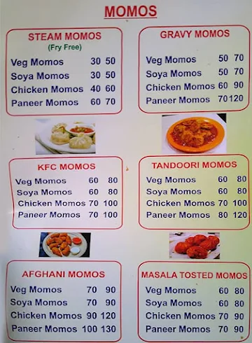 Chinese Delights menu 