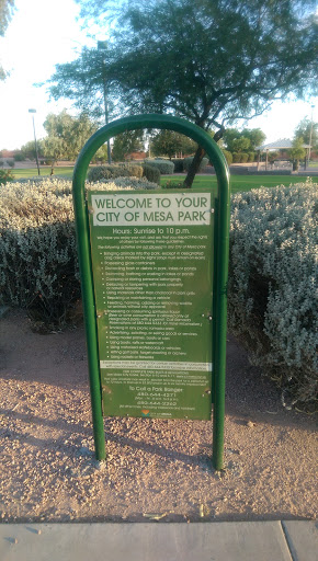 Park Welcome Sign