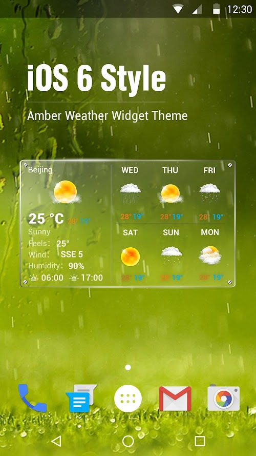 Android application Transparent Clock &amp; Weather screenshort