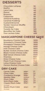 Cake Hut menu 2