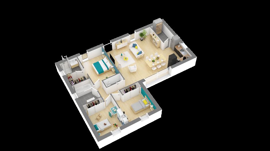 Vente maison neuve 4 pièces 89 m² à Belin-Béliet (33830), 235 763 €