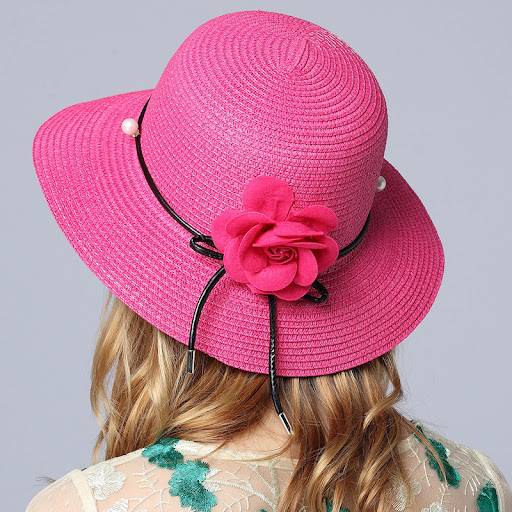 Title 2, Ladies Sun Hat Pearl Flower Pot Hat