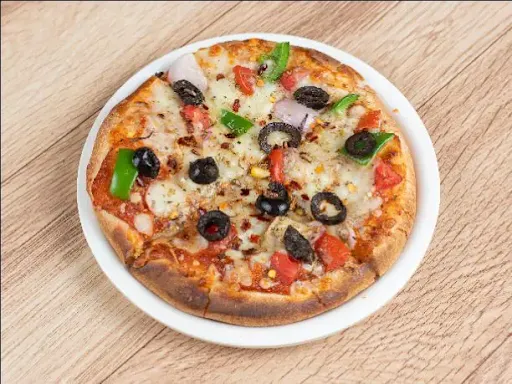 Veg And Black Olives Pizza [6 Inches]
