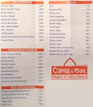 Curries N More menu 1