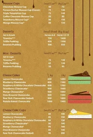 Not Just Desserts by Sabina menu 1