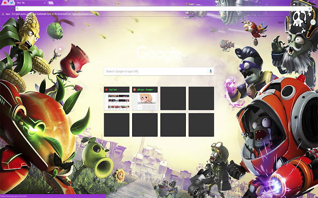 Plants VS. Zombies: GW2 2560X1440 Video Game chrome extension