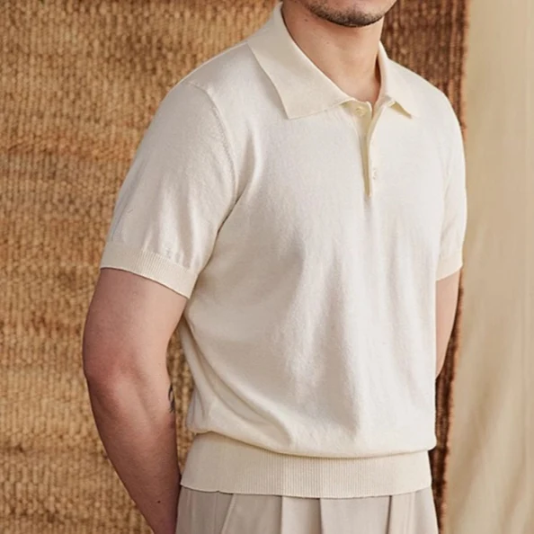 Letnja Tanka Muška Slim Casual Polo Majica Lagana Prozračna Udobna Idealna za Toplo Vreme.