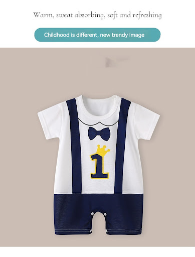 Title 15, Thin short sleeve newborn baby jumpsuit romper....