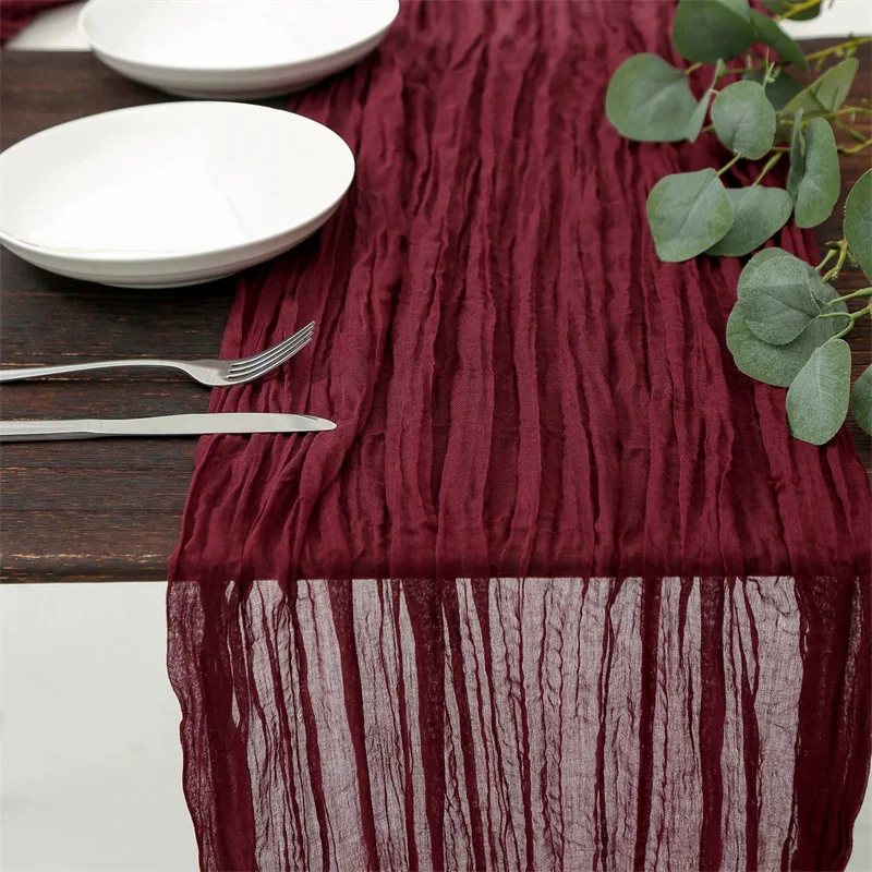 Voile Champray tafelloper Europese twist voor bruiloften en feesten. Decoratieve tafelbekleding voor een stijlvolle uitstraling.