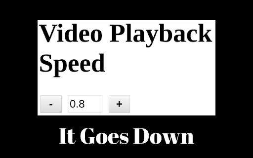 Video Playback Speed