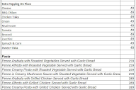 Pizza & Pasta Station menu 1