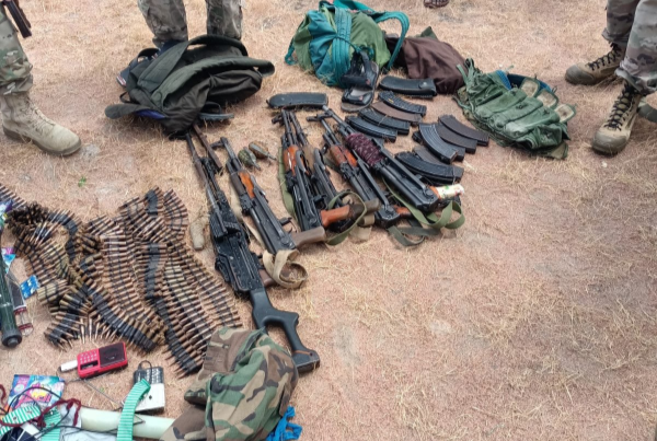 Warhead equipment recovered in Garissa on May 22,2023.