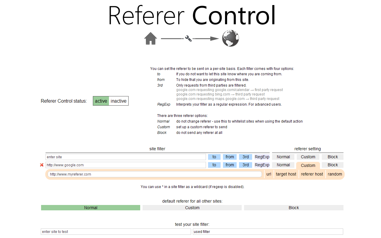 Referer Control Preview image 3