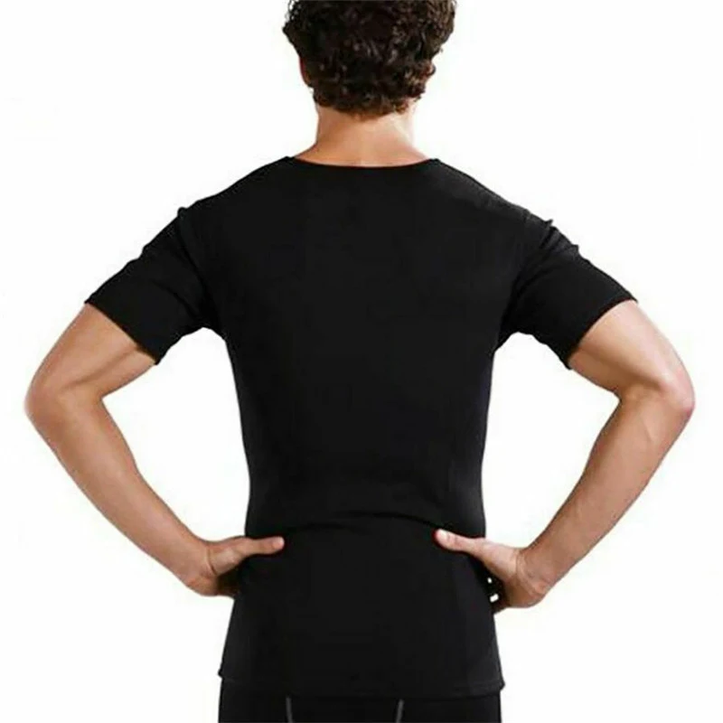 Hot Shapers Top Sportivo Fitness Uomo Manica Corta Sudorazione Intensa Allenamento Riduzione Peso e Misura per Uomini