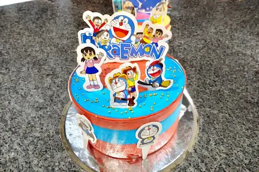 Doraemon Fruit Theme Cake