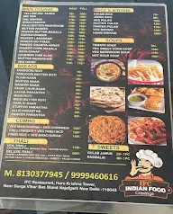 INDIAN FOOD CRAVINGS menu 1