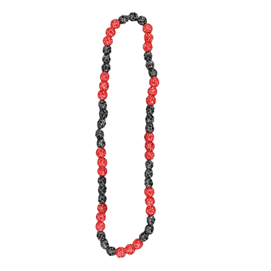 Heren kleurrijke strass kralen ketting, modieus sport sieraad. Verfraai je outfit met dit trendy accessoire voor sport en een casual look.