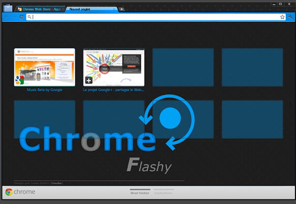 Flashy Theme for Chrome (Blue) chrome extension