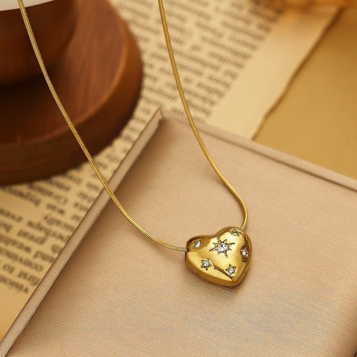 Title 19, Stainless Steel Irregular Clavicle Chain Heart ...