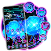 Blue Neon Rose Theme
