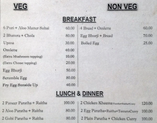 Naina Nand Food Express menu 