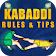 Kabaddi Rules & Tips icon