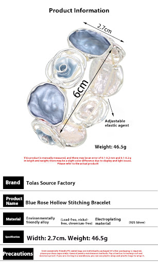 Title 1, Colorful Oil Rose Elastic Bracelet Elegant Jewe...