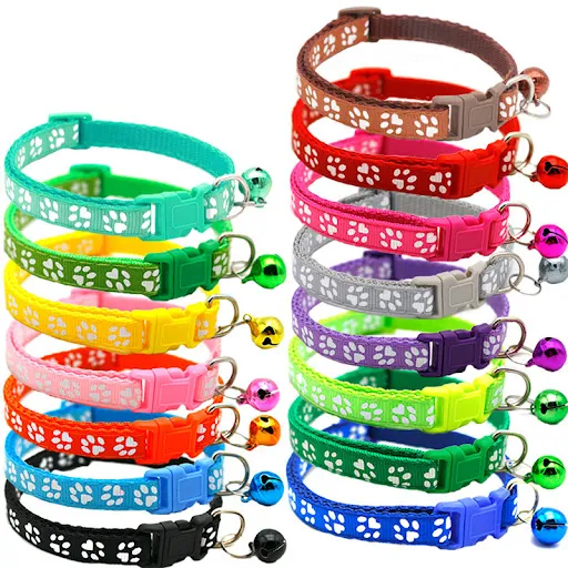 Wholesale Collars for Cat Collar With Bell Adjustable Necklace Cat Puppy Kitten Collar Dropshipping Pet Cats Collar Perr
