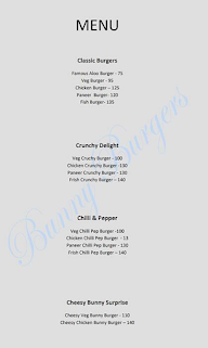 Bunny Burgers menu 2